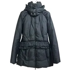 美品 ERMANNO SCERVINO エルマノシェルビーノ フード付き ダウンコート 26/40 ブラック レディース 古着 中古 USEDのサムネイル