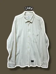 XL/ ザラ リラックスフィット ストライプ シャツ /0121
