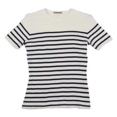 ジャンポールゴルチエJean Paul GAULTIER ボーター半袖Tシャツ アイボリー紺Mのサムネイル