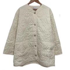 良品 23AW marble SUD マーブルシュッド tulip quilt JKT チューリップ キルト キルティングジャケット ホワイト レディース 古着 中古 USEDのサムネイル