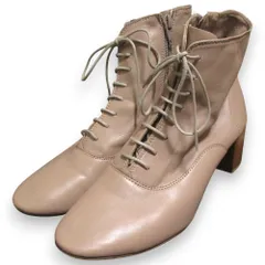 美品 Repetto レペット MARVIN BOOTS レースアップ ショートブーツ 37.5 約24.5cm ベージュ レディース 古着 中古 USEDのサムネイル