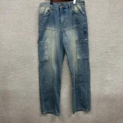 ヴィンテージウォッシュ カーゴ デニム ズボン L M10861