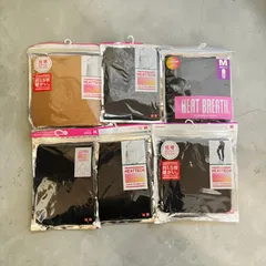 UNIQLO ヒートテック タートルネック 長袖 レギンス 極暖 裏起毛 Mサイズ ブラック まとめ ユニクロ インナー レディース
