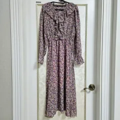 フラワー ロング ONE PIECE フリル 装飾