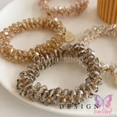 ヘアゴムセット ヘアアクセサリー 髪飾り おしゃれ ビーズ パール 跡がつきにくい