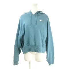 ナイキ NIKE パーカー L 青 ブルー フード付き 長袖 クロップド丈 /MN33 ■GY58