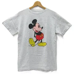 ヴィンテージ  MICKEY ＆ Co. ミッキー Tシャツ 半袖 USA製 メンズ グレー メンズ サイズ US S JP M M003-08-0326②