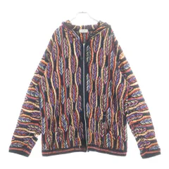 COOGI (クージー) 3D DESIGN KNIT SWEATER ジップアップ ニット フーディー マルチのサムネイル