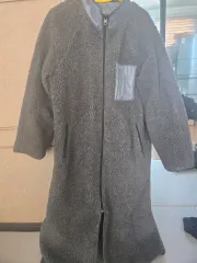 ロング丈フリースジップアップコート