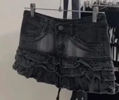 CECIL McBEE セシルマクビー レディース トップス デニム フリル スカート セット