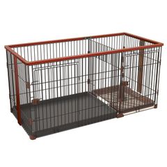 Petnniko 犬 ケージ 犬ゲージ 小中大型犬用 (ブラック＋レッド) - メルカリ