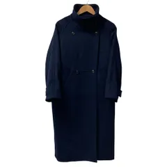 美品 24AW SIMPLICITE シンプリシテェ ウール WビーバーコクーンW前スタンドコート サイズS ネイビー レディース 古着 中古 USEDのサムネイル