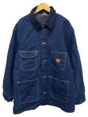 BIG BEN (ビッグベン) デニムカバーオール チョアコート ブランケット付 襟コーデュロイ USA製 80S 古着 ビンテージ 46 ブルー メンズ/045