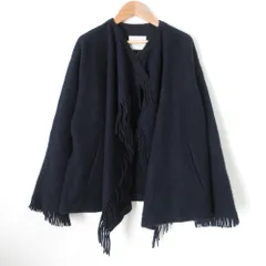 美品 23AW Plage プラージュ MANTECO FRINGED コート 23020922801040 サイズ36 ネイビー レディース 古着 中古 USEDのサムネイル