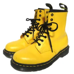 美品 DR. MARTENS ドクターマーチン 1460 8ホールブーツ レースアップ ショートブーツ サイズUK5 24cm相当 イエロー レディース 古着 中古 USED