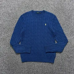 ポロラルフローレン シグネチャーロゴ ケーブル編み ニット :)