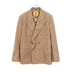 美品 定価半額以下 GUCCI GGスプリーム ダブルブレストジャケット 