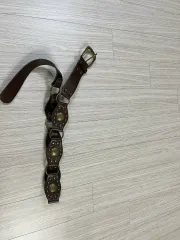 ブラウン スタッズ ベルト