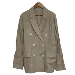 良品 25SS LOUNGEDRESS ラウンジドレス リネンピークドラペルジャケット サイズF ベージュ レディース 古着 中古 USEDのサムネイル