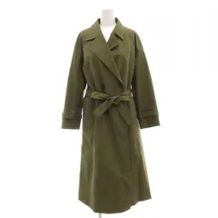 ナチュラルビューティーベーシック NATURAL BEAUTY BASIC 美品 トレンチコート M ロング丈 ベルト カーキ /AE ■GY60