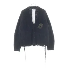 doublet (ダブレット) METAL LETTER LAME CARDIGAN ロゴメタル レター ラメ ニットカーディガン ブラックのサムネイル