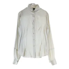 GIORGIO ARMANI (ジョルジオアルマーニ) スタンドカラー シルク 長袖シャツ ライトグレー