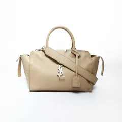 YVES SAINT LAURENT イヴ・サンローラン ハンドバッグ ダウンタウン カバス 2way 型押しレザー【中古】