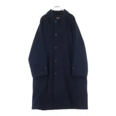 Traditional Weatherwear (トラディショナル ウェザーウェア) 5ボタン ステンカラー ラグランスリーブ ウール ロングコート ネイビー G222APFCO0306WX