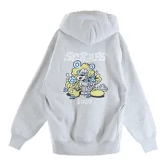 VERDY (ベルディ) ×LOCO SCRAPS HOODIE ロコ スクラップス 両面プリント プルオーバースウェットパーカー フーディー グレー
