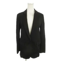 エムプルミエ M-Premier テーラードジャケット 上着 38 黒 ブラック シングル ストレッチ /MN13 ■ECC001