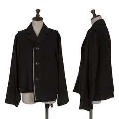 アルファスピンALFASPIN ウールレイヤードデザインジャケット 黒M