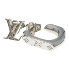 LOUIS VUITTON (ルイヴィトン) モノグラム チェーン フープピアス