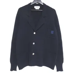 良品 GIVENCHY ジバンシィ ヴィンテージ ロゴボタン 3B ニットジャケット 5 ダークネイビー メンズ 古着 中古 USEDのサムネイル