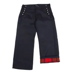 トリココムデギャルソンtricot COMME des GARCONS チェッカーダブルフェイスセーラーパンツ 紺他Mのサムネイル