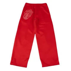 コムデギャルソンオムプリュスCOMME des GARCONS HOMME PLUS ローリングストーンズリップタンバックプリントトラックパンツ 赤M