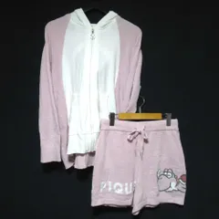 未使用 gelato pique ジェラートピケ スーパーマリオ ヨッシー パーカー ショートパンツ セット ルームウェア セットアップ F ピンク レディース 古着 中古 USED