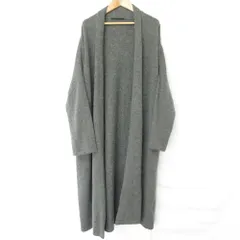 美品 AP STUDIO エーピーストゥディオ カシミヤブレンド カウニット ガウンコート ロングカーディガン グレー レディース 古着 中古 USEDのサムネイル