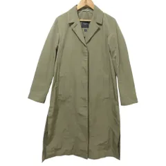 良品 Weekend Max Mara ウィークエンドマックスマーラ サテンカラーコート 36 カーキ レディース 古着 中古 USED