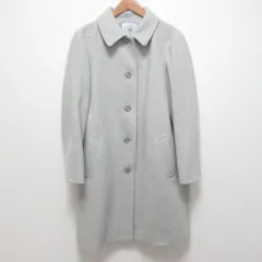 良品 j.press ジェイプレス ウール ステンカラーコート T13 グレー レディース 古着 中古 USED