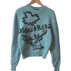 美品 DSQUARED2 ディースクエアード アルパカニットセーター S75HA0880 サイズＳ ブルー レディース 古着 中古 USEDのサムネイル