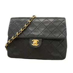 ★SALE【6cb2009】シャネル ショルダーバッグ ミニマトラッセ ラムスキン ブラック ゴールド金具【中古】レディース