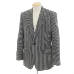 【中古】ジョンローレンスサリバン JOHN LAWRENCE SULLIVAN ウール ストライプ 2B テーラードジャケット オフホワイトxブラック【サイズ44】【メンズ】のサムネイル