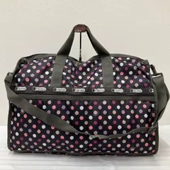 1103　eSportsac　レスポートサック　大容量　２WAY　ボストンバッグ ショルダーバッグ　ハンドバッグ　肩がけ　斜めがけ　旅行カバン　水玉 ショルダー紐調節