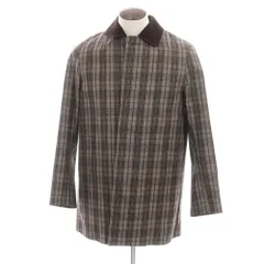 【中古】マッキントッシュ Mackintosh ウール チェック ゴム引き ステンカラーコート アッシュブラウンxダークブラウン【サイズ40】【メンズ】のサムネイル
