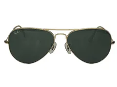 Ray-Ban (レイバン) AVIATOR LARGE METAL アビエーター サングラス RB3025 58□14 3N ダークグリーン×ゴールド メンズ/028