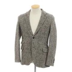 【中古】チルコロ1901 CIRCOLO 1901 コットンジャージー 2つボタン カジュアルジャケット グレーxアイボリー【サイズ42】【メンズ】