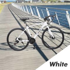 新品 ロードバイク 自転車 マウンテン ロード アウトドア ホワイト 送料込 クロスバイク 自転車 マウンテン ロード アウトドア ホワイトB1843