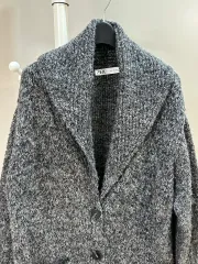 新品 レディース ZARA ザラ ニット ロング カーディガン M