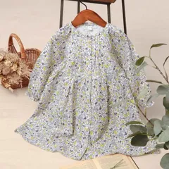 《新品》長袖ワンピース 90 100 110㎝ 花柄 Seraph 子供服 S117026
