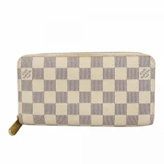 【6cd4429】ルイヴィトン 長財布 ダミエ・アズール ジッピーウォレット N60019 ホワイト【中古】レディース